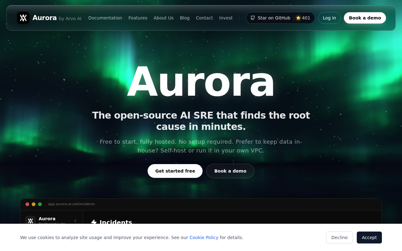 Aurora product interface