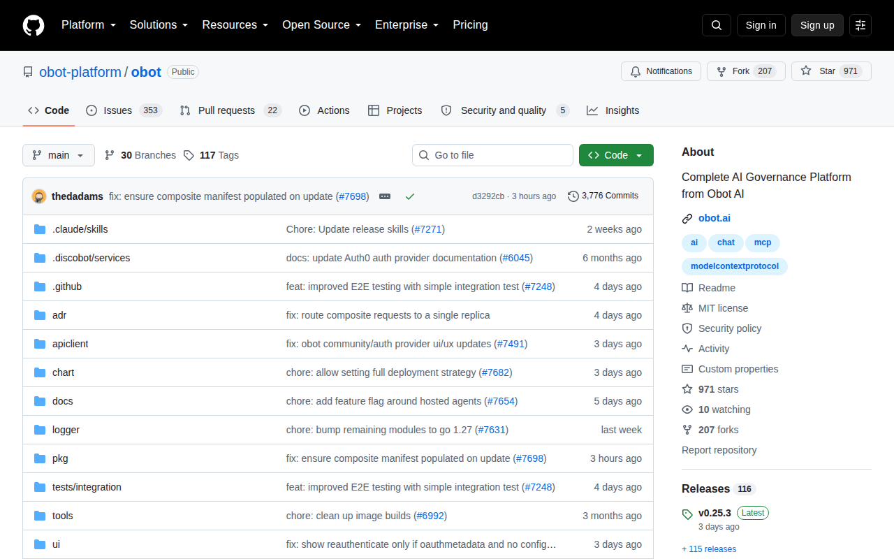 Obot product interface