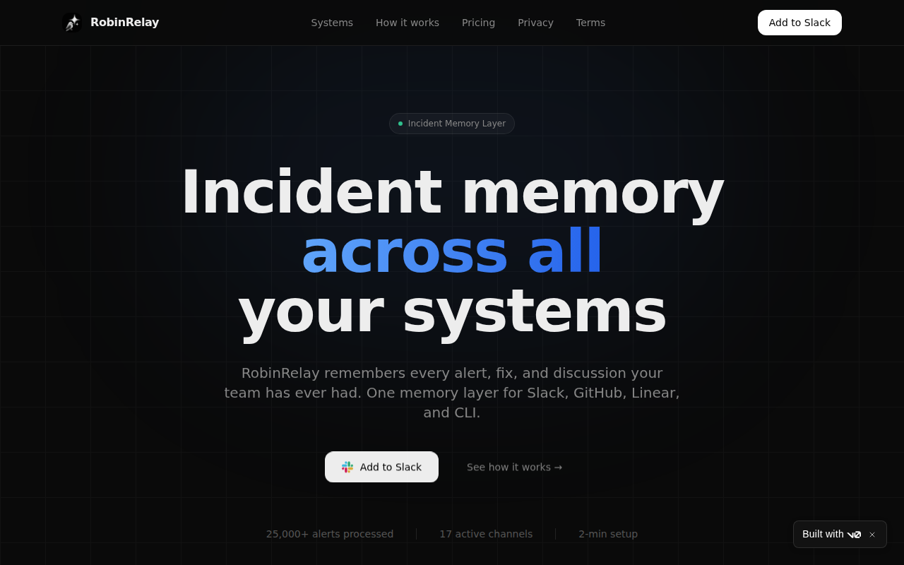 RobinRelay product interface